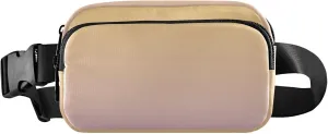 Yellow Lilac Gradient Ombre Fanny Pack for Women Waterproof Belt Bags Hip Pack Cute Cross Body Waist Purse