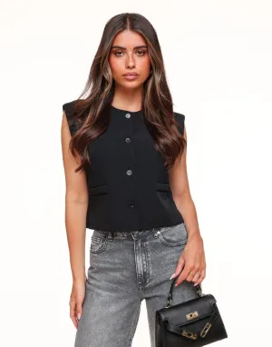 Zwarte F/W Edit Cropped - Gilet